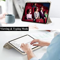 Puzdro na iPad Air 11" (M3/M2, 2025/2024) a Air 5./4. generácie, s držiakom na ceruzku, priehľadný zadný kryt, odolné voči nárazom, stojan, hviezdicová (Polarstern) 7