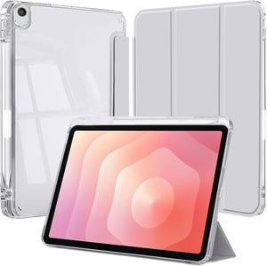 EspZanthic maska za Samsung Galaxy Tab S11 (SM-X736B/SM-X730) s držačem za S Pen, prozirna poleđina - srebrna