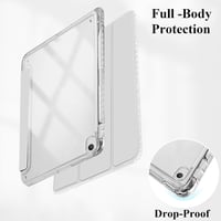 EspZanthic Samsung Galaxy Tab S11 (SM-X736B/SM-X730) tok S Pen tartóval, átlátszó hátlap, állvánnyal - silver 3