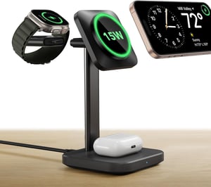 ESR 15W 3-u-1 MagSafe stanica za punjenje za iPhone / Apple Watch / AirPods - crna