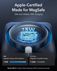 ESR 15W MagSafe autós töltő és tartó CryoBoost hűtéssel iPhone 15/14/13/12-höz, szürke 3