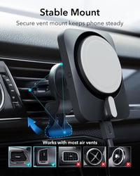 ESR 15W MagSafe autós töltő és tartó CryoBoost hűtéssel iPhone 15/14/13/12-höz, szürke 6
