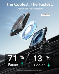 ESR 15W MagSafe Autós Töltő Hűtéssel, Mágneses Telefontartó Szellőzőre, iPhone és Android Kompatibilis 2