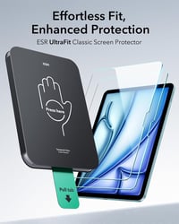 ESR 2 db Edzett Üveg Képernyővédő iPad Air 11" M3/M2 (2025/2024) Modellekhez, UltraFit Behelyező Tálcával, 9H Keménység, Karcálló, Buborékme 3