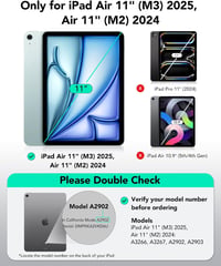 ESR 2 db Edzett Üveg Képernyővédő iPad Air 11" M3/M2 (2025/2024) Modellekhez, UltraFit Behelyező Tálcával, 9H Keménység, Karcálló, Buborékme 2
