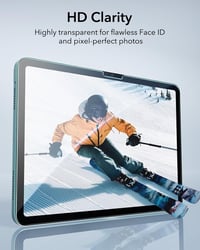 ESR 2 db Edzett Üveg Képernyővédő iPad Air 11" M3/M2 (2025/2024) Modellekhez, UltraFit Behelyező Tálcával, 9H Keménység, Karcálló, Buborékme 9