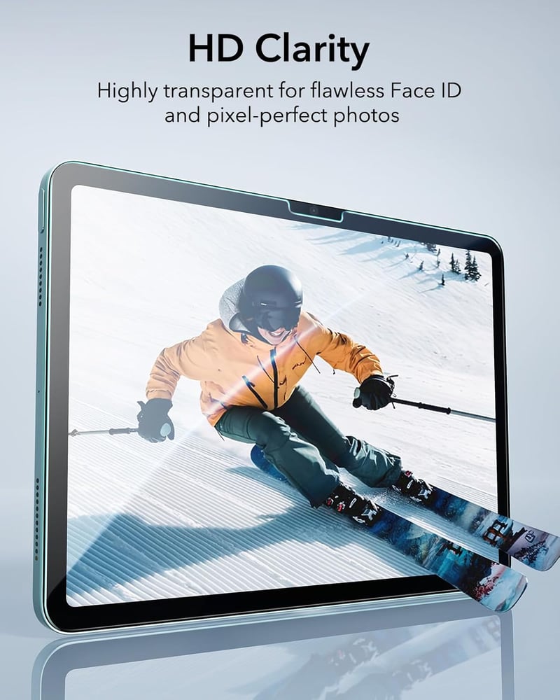 ESR 2 db Edzett Üveg Képernyővédő iPad Air 11" M3/M2 (2025/2024) Modellekhez, UltraFit Behelyező Tálcával, 9H Keménység, Karcálló, Buborékme