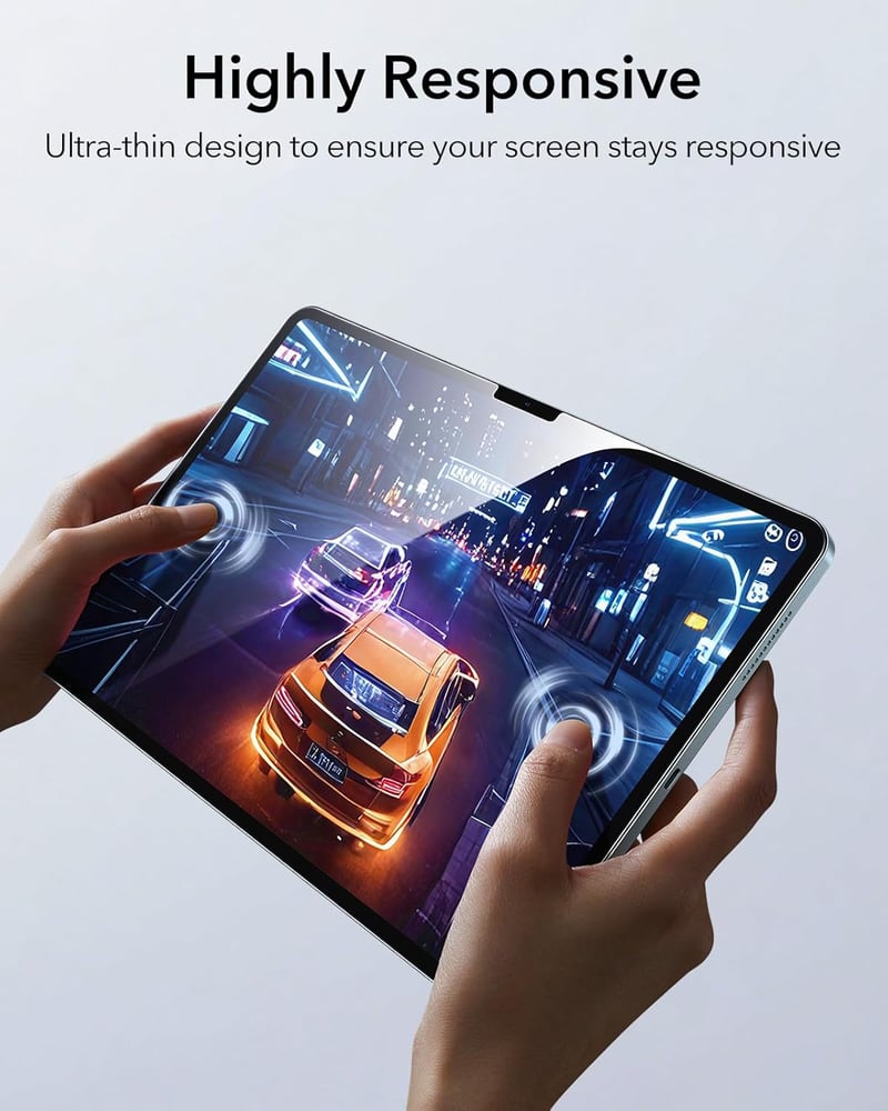 ESR 2 db Edzett Üveg Képernyővédő iPad Air 13" M3/M2 (7./6. generáció, 2025/2024) - 9H Keménység, Karcálló, Buborékmentes, HD Tisztaság, Sze