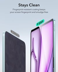ESR 2 db Edzett Üveg Képernyővédő iPad Air 13" M3/M2 (7./6. generáció, 2025/2024) - 9H Keménység, Karcálló, Buborékmentes, HD Tisztaság, Sze 8
