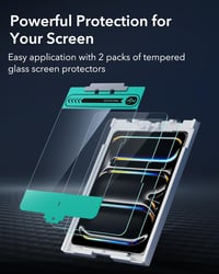 ESR 2db Edzett Üveg Képernyővédő iPad Pro 13 inch M4 (2024) - 9H Keménység, Karcálló, HD Tisztaság, Egyszerű Felhelyezés, Apple Pencil Kompa 3