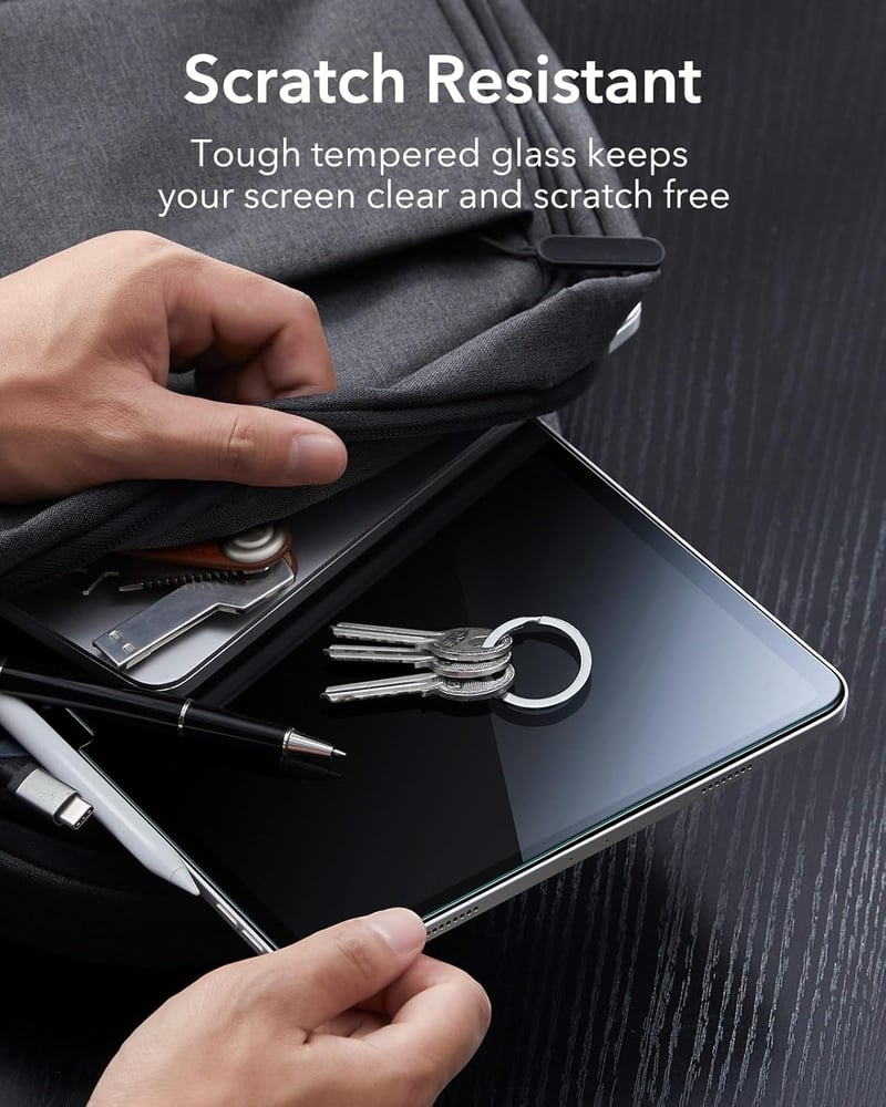 ESR 2db Edzett Üveg Képernyővédő iPad Pro 13 inch M4 (2024) - 9H Keménység, Karcálló, HD Tisztaság, Egyszerű Felhelyezés, Apple Pencil Kompa