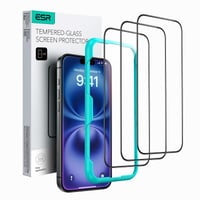 ESR 3 ks tvrdené sklo na displej pre iPhone 16 Plus a iPhone 15 Plus s inštalačným rámčekom 1