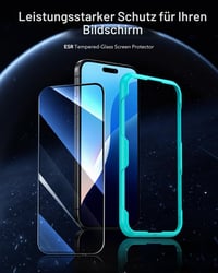 ESR 3 ks tvrdené sklo na displej pre iPhone 16 Plus a iPhone 15 Plus s inštalačným rámčekom 2
