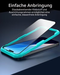 ESR 3 ks tvrdené sklo na displej pre iPhone 16 Plus a iPhone 15 Plus s inštalačným rámčekom 3