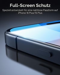 ESR 3 ks tvrdené sklo na displej pre iPhone 16 Plus a iPhone 15 Plus s inštalačným rámčekom 5