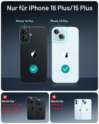 ESR 3 ks tvrdené sklo na displej pre iPhone 16 Plus a iPhone 15 Plus s inštalačným rámčekom 8