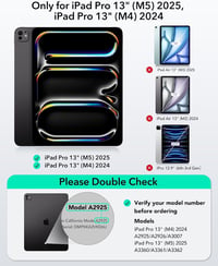 Husă cu tastatură ESR pentru iPad Pro 13 M4 2024 / M5 2025, magnetică, detașabilă, trackpad mare, iluminare fundal, gri închis, seria Shift 2
