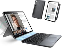 Husă cu tastatură ESR pentru iPad Pro 13 M4 2024 / M5 2025, magnetică, detașabilă, trackpad mare, iluminare fundal, gri închis, seria Shift 1