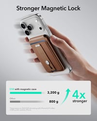ESR Geo MagSafe pénztárca állvánnyal iPhone 17e/17/16/15/14/13/12 - barna 3