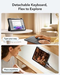 ESR iPad 11 (A16) 2025 Flex billentyűzetes tok, mágneses, nagy trackpad - sötétszürke 4