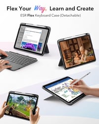 ESR iPad 11 (A16) 2025 Flex billentyűzetes tok, mágneses, nagy trackpad - sötétszürke 3