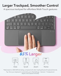 ESR iPad 11 (A16) 2025 Flex billentyűzetes tok, mágneses, nagy trackpad - sötétszürke 6