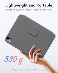 ESR iPad 11 (A16) 2025 Flex billentyűzetes tok, mágneses, nagy trackpad - sötétszürke 7