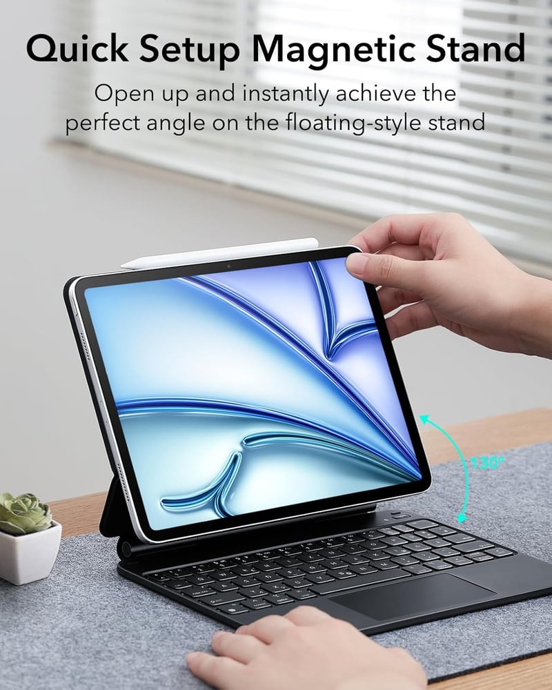 ESR iPad Air 11 2024 Billentyűzetes Tok Trackpad-dal, Fekete - black