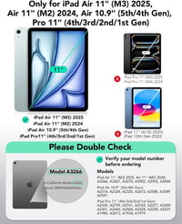 ESR iPad Air 11 2024 Billentyűzetes Tok Trackpad-dal, Fekete - black 2