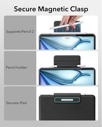 ESR iPad Air 11 2024 Billentyűzetes Tok Trackpad-dal, Fekete - black 9