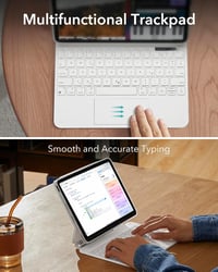 ESR iPad Air 11 hüvely billentyűzettel, mágneses állvánnyal, trackpad-del fehér 6