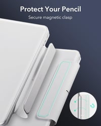 ESR iPad Air 11 hüvely billentyűzettel, mágneses állvánnyal, trackpad-del fehér 9
