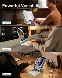 ESR iPad Air 11 hüvely billentyűzettel, mágneses állvánnyal, trackpad-del fehér 3