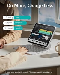 ESR iPad Air 11 hüvely billentyűzettel, mágneses állvánnyal, trackpad-del fehér 8
