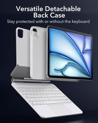 ESR iPad Air 11 hüvely billentyűzettel, mágneses állvánnyal, trackpad-del fehér 4