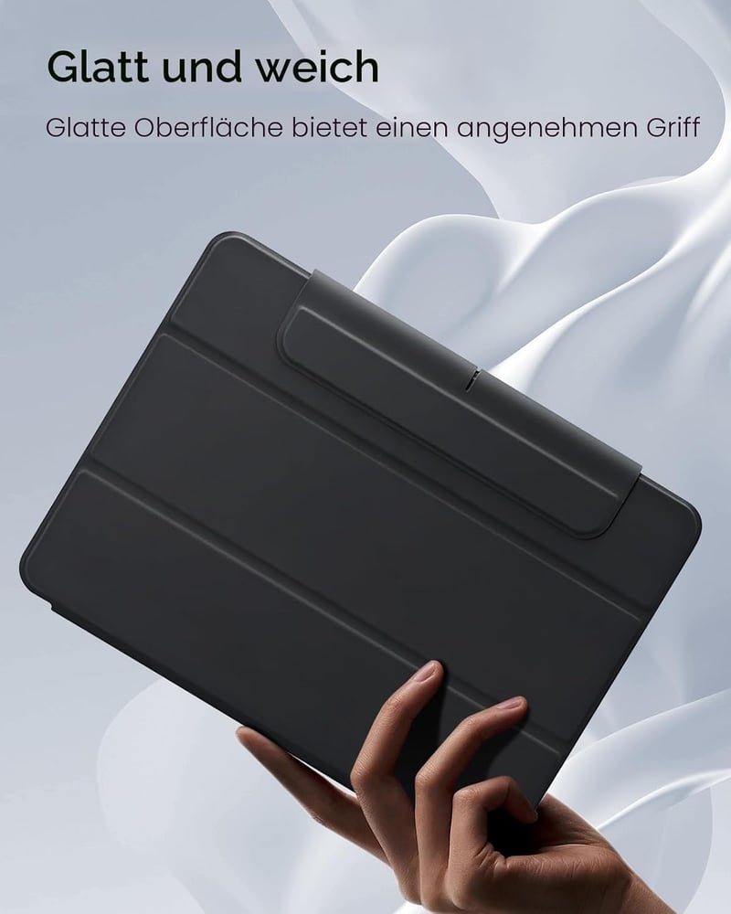 ESR iPad Air 11 hüvely mágneses M4/M3/M2 toll tartóval, 360° állvánnyal, fekete - black