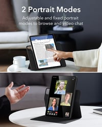 ESR iPad Air 11 hüvely mágneses M4/M3/M2 toll tartóval, 360° állvánnyal, fekete - black 6