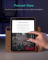 ESR iPad Air 13 hüvely mágneses borítóval, 9 állási szög, barna 6