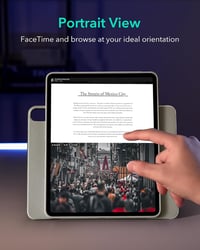 ESR iPad Air 13" M4/M3/M2 Forgó Tok Mágneses Borítóval, 9 Állási Szög, Titán 5