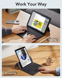 Husă cu tastatură și trackpad ESR pentru iPad Pro 11 (2024), cu iluminare de fundal - negru 3