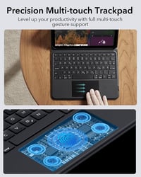 Husă cu tastatură și trackpad ESR pentru iPad Pro 11 (2024), cu iluminare de fundal - negru 5