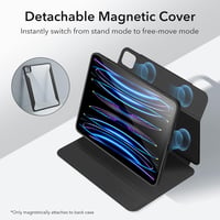 Husă ESR pentru iPad Pro 11 inchi generația 4 3 2 1 2022 2021 2020 2018 cu suport pentru creion, capac magnetic detașabil și stand vertical, negru 3