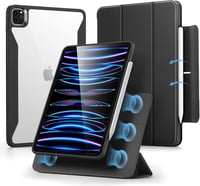Husă ESR pentru iPad Pro 11 inchi generația 4 3 2 1 2022 2021 2020 2018 cu suport pentru creion, capac magnetic detașabil și stand vertical, negru 1