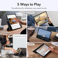 Husă ESR pentru iPad Pro 11 inchi generația 4 3 2 1 2022 2021 2020 2018 cu suport pentru creion, capac magnetic detașabil și stand vertical, negru 7
