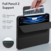 Husă ESR pentru iPad Pro 11 inchi generația 4 3 2 1 2022 2021 2020 2018 cu suport pentru creion, capac magnetic detașabil și stand vertical, negru 6