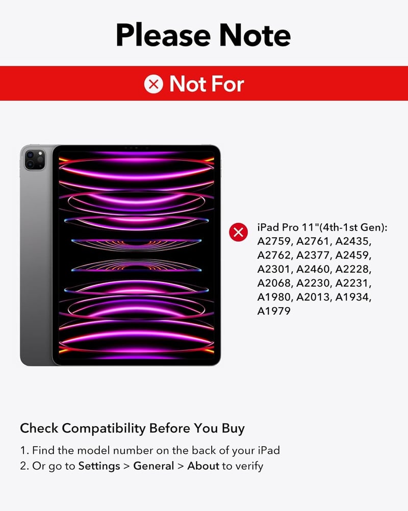 ESR iPad Pro 11 inch (M5/M4) Billentyűzetes Tok Mágneses Állvánnyal, Fekete