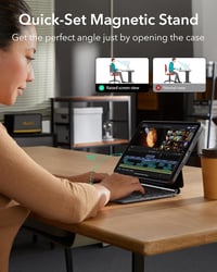 ESR iPad Pro 11 inch (M5/M4) Billentyűzetes Tok Mágneses Állvánnyal, Fekete 6