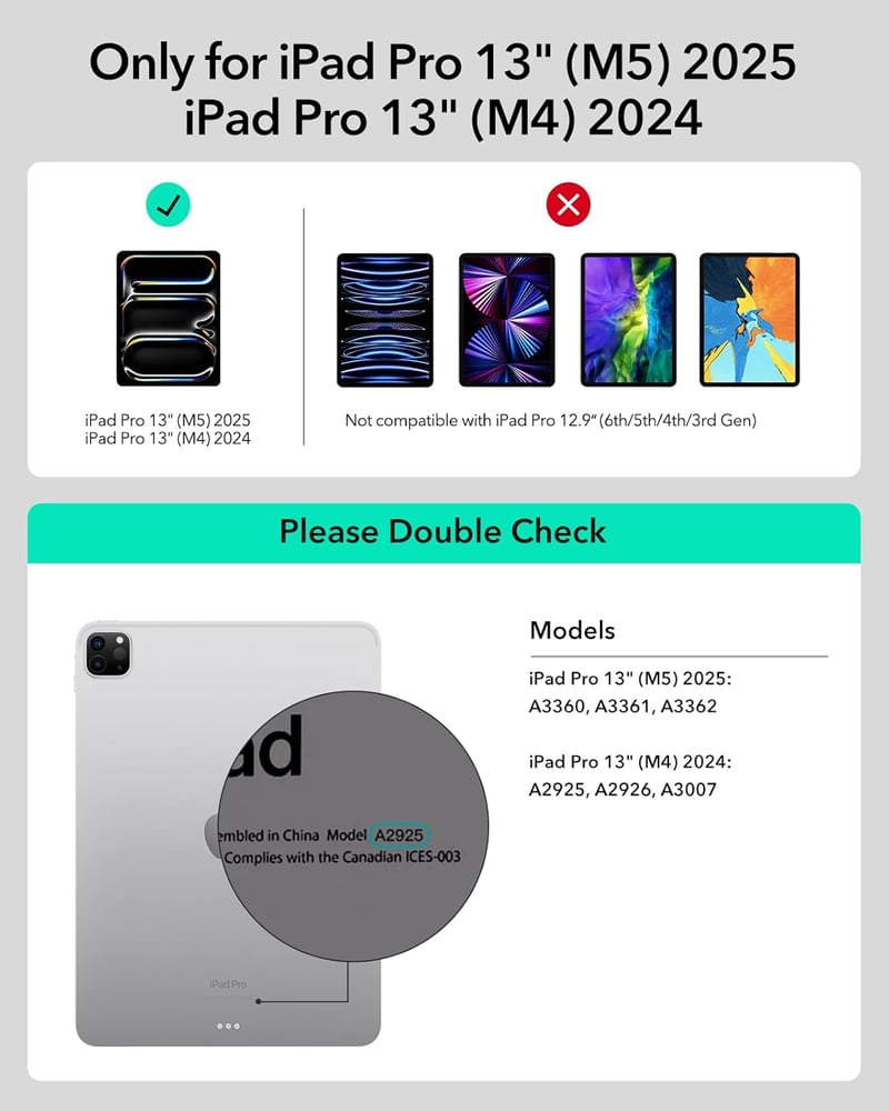 ESR iPad Pro 13 hüvely billentyűzettel, mágneses állvánnyal, kék, M5/M4 2025/2024 - blue