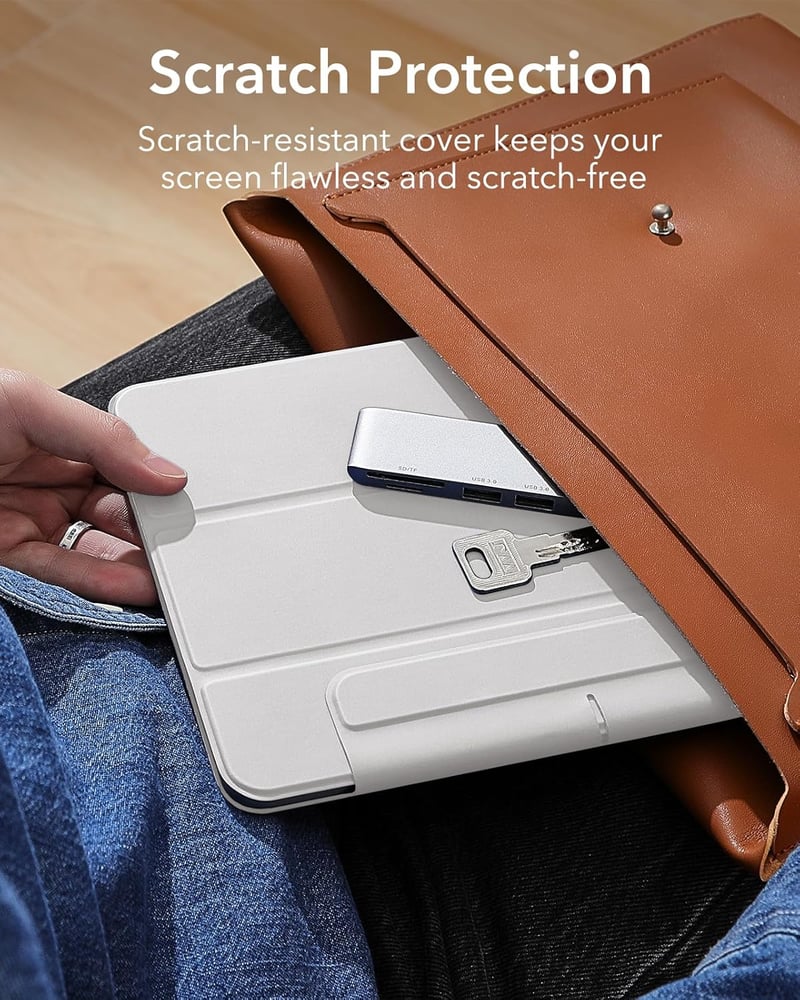 ESR iPad Pro 13 hüvely M5/M4 mágneses tartóval, vékony trifold állvánnyal, fehér - White