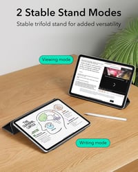 Husă ESR pentru iPad Pro 13 inch M5/M4 cu suport magnetic, stand trifold subțire, suport pentru creion, negru 8